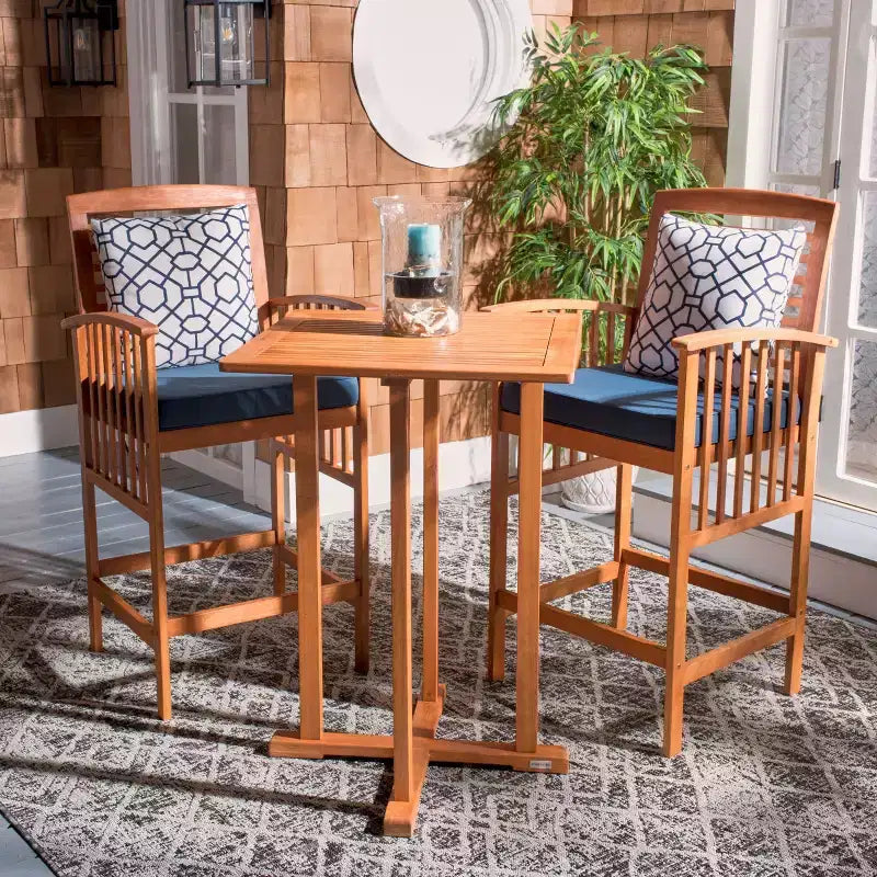 Pate 3 Piece Bar Height Bistro Set - Indoor/Outdoor - PAT7043 - Safavieh