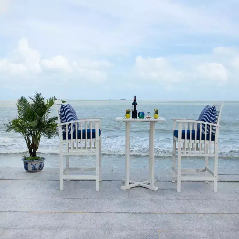 Pate 3 Piece Bar Height Bistro Set - Indoor/Outdoor - PAT7043 - Safavieh