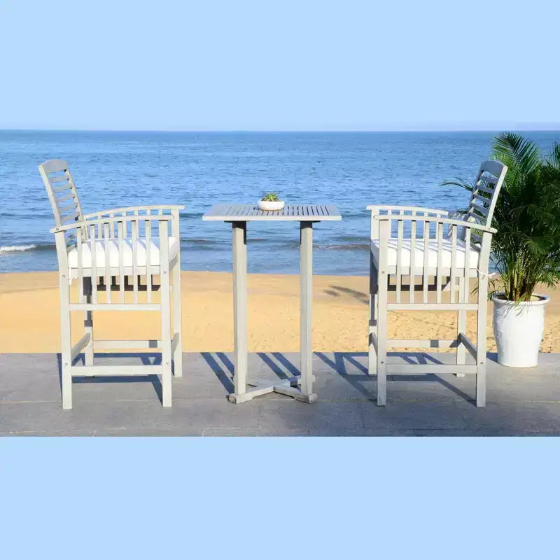 Pate 3 Piece Bar Height Bistro Set - Indoor/Outdoor - PAT7043 - Safavieh