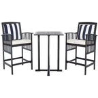 Pate 3 Piece Bar Height Bistro Set - Indoor/Outdoor - PAT7043 - Safavieh