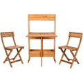 Barley Flower Shelf Bistro Set - Indoor/Outdoor - PAT7047 - Natural - Safavieh