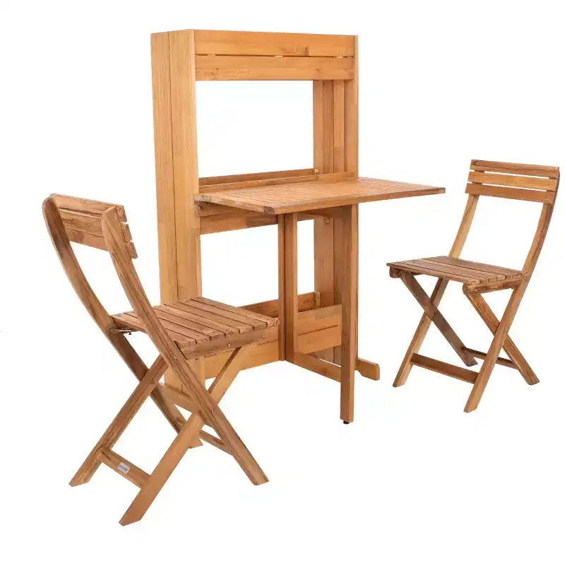 Barley Flower Shelf Bistro Set - Indoor/Outdoor - PAT7047 - Natural - Safavieh