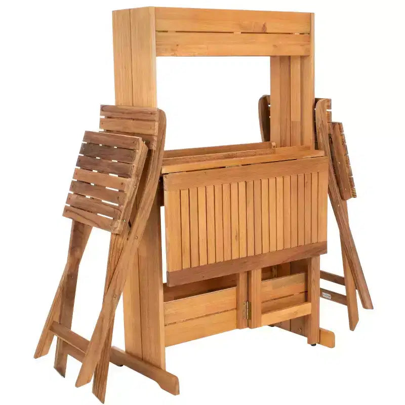 Barley Flower Shelf Bistro Set - Indoor/Outdoor - PAT7047 - Natural - Safavieh