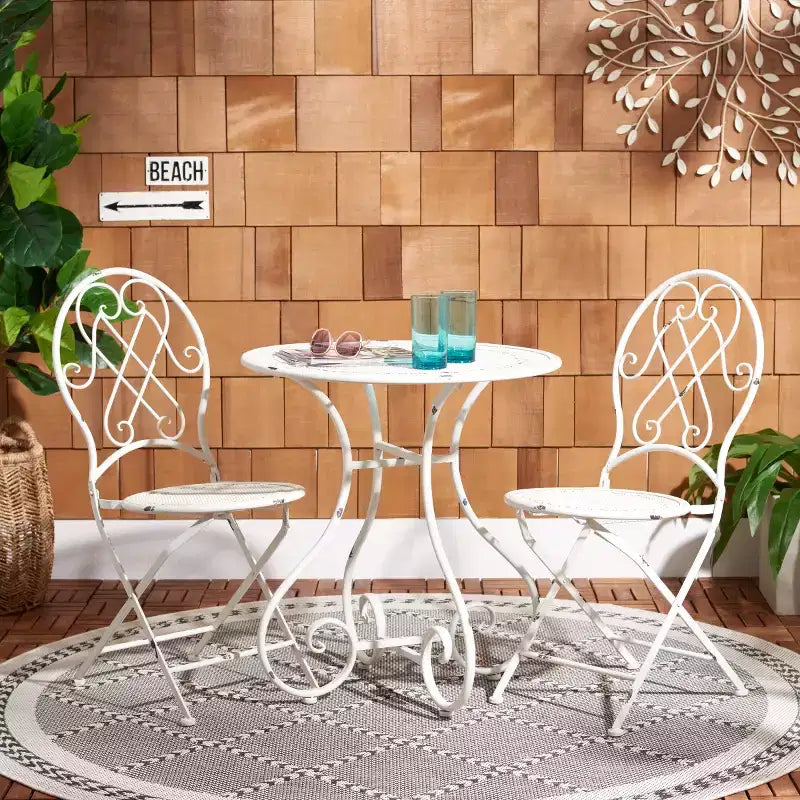 Adriel 3 Piece Bistro Set - Indoor/Outdoor - PAT5031 - Safavieh