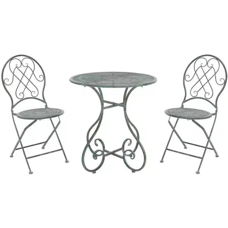 Adriel 3 Piece Bistro Set - Indoor/Outdoor - PAT5031 - Safavieh