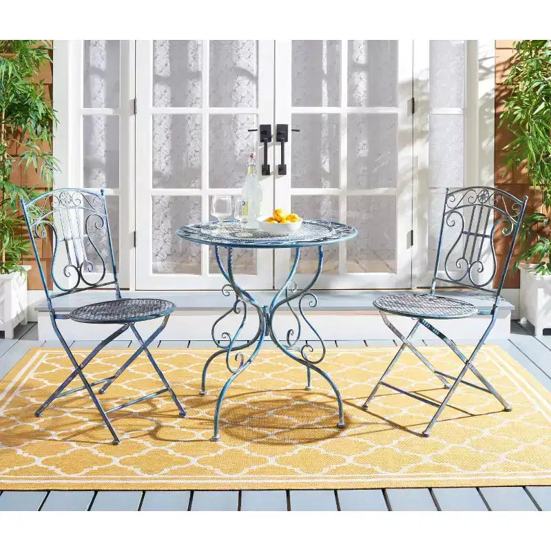 Semly 3 Piece Bistro - Indoor/Outdoor - PAT5028 - Safavieh