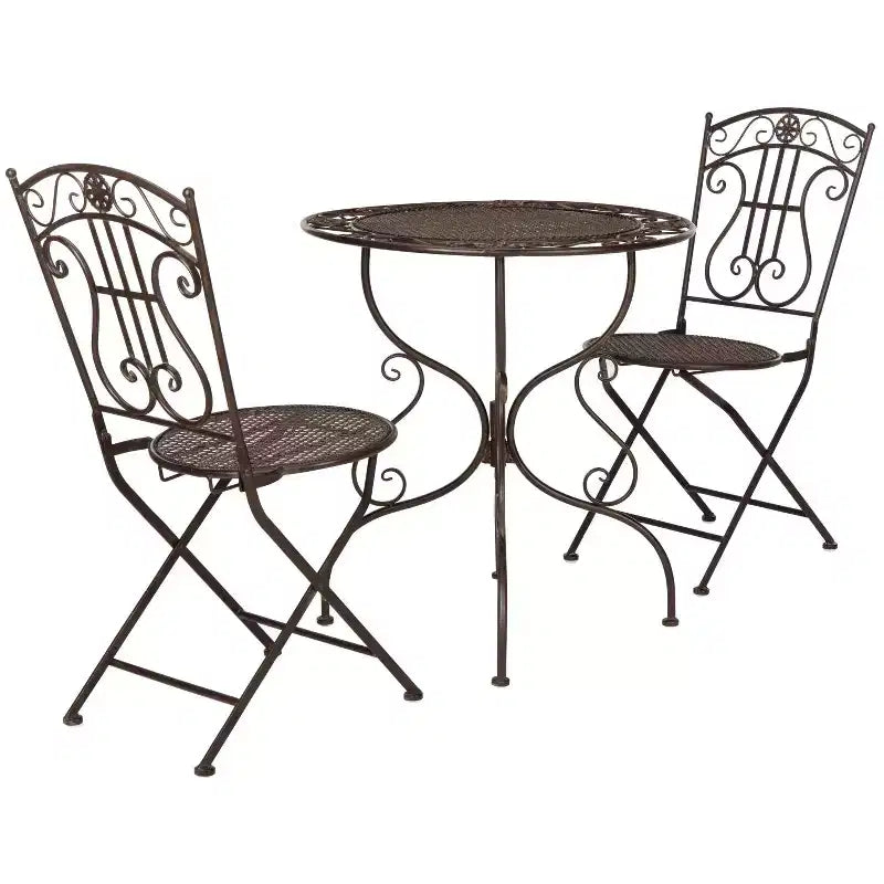 Semly 3 Piece Bistro - Indoor/Outdoor - PAT5028 - Safavieh