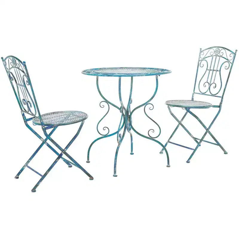 Semly 3 Piece Bistro - Indoor/Outdoor - PAT5028 - Safavieh