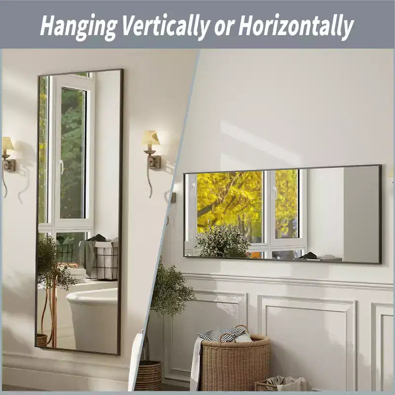 BEAUTYPEAK Floor Mirror for Standing Rectangle Full Length Mirrors