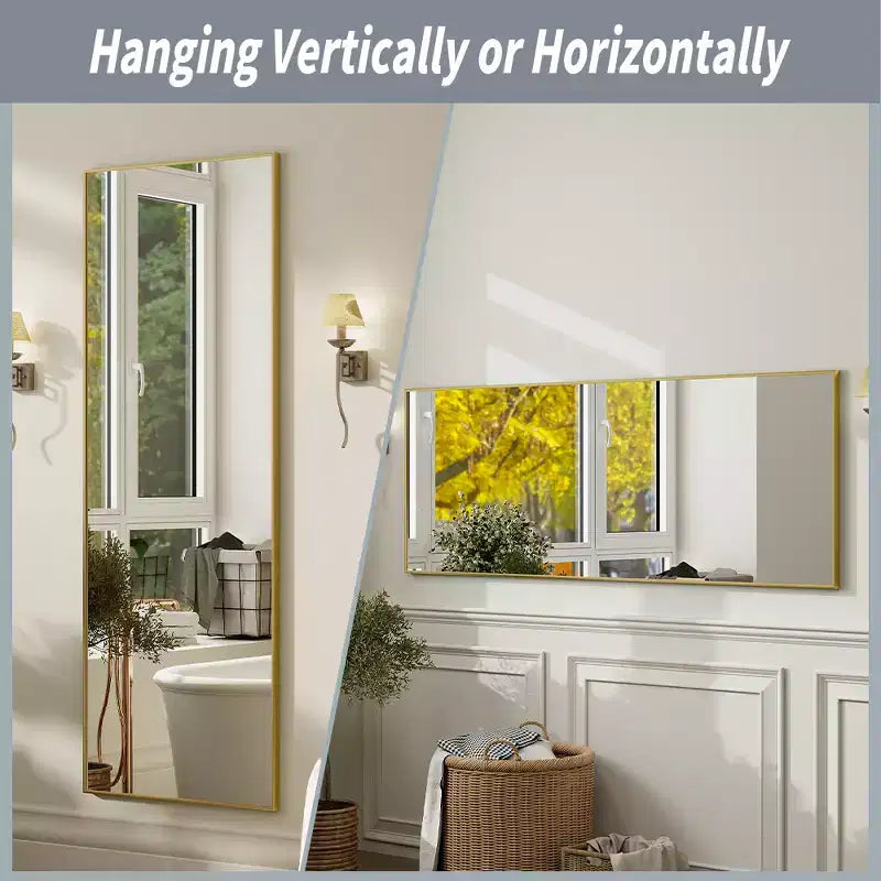 BEAUTYPEAK Floor Mirror for Standing Rectangle Full Length Mirrors