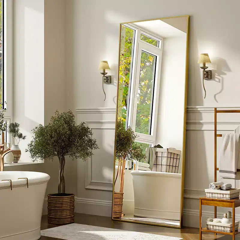 BEAUTYPEAK Floor Mirror for Standing Rectangle Full Length Mirrors