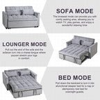 Modern Velvet Futon Loveseat with Reclining Backrest & Pockets, Seats 2 â€?Dark Gray / Light Gray / Blue / Black