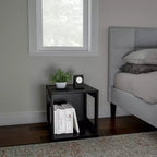 Hasting Home Modern Stackable Modular Cube End Table with Open Sides