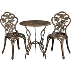Yaheetech 3 Piece Patio Bistro Table Set for Garden Backyard