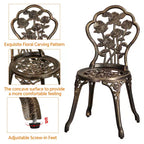 Yaheetech 3 Piece Patio Bistro Table Set for Garden Backyard