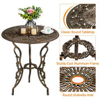 Yaheetech 3 Piece Patio Bistro Table Set for Garden Backyard