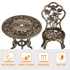 Yaheetech 3 Piece Patio Bistro Table Set for Garden Backyard