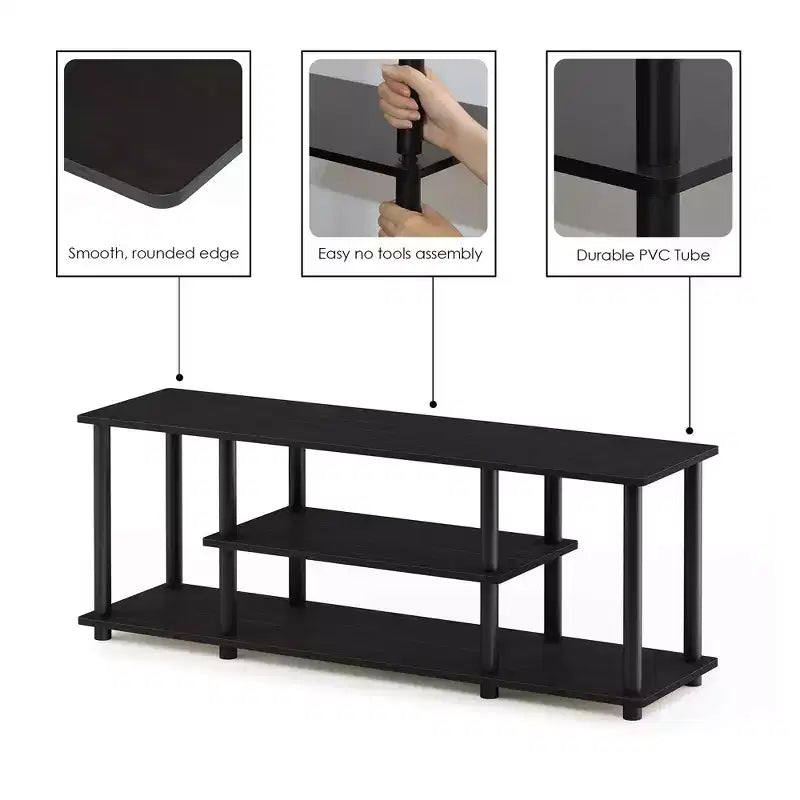 Furinno No Tools 3-Tier TV Stands for TV's up to 50 Entertainment Media Center