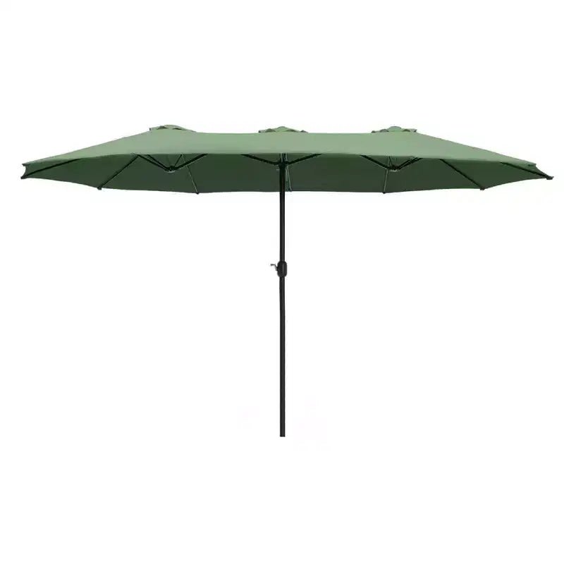 Captiva Designs 9'x15' Rectangular Outdoor Market Umbrella with Crank Handle Light