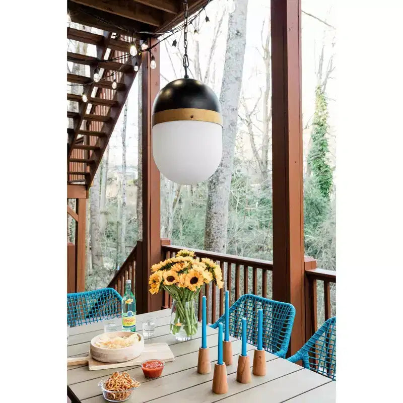 Crystorama Lighting Capsule 3 - Light Pendant in Matte Black