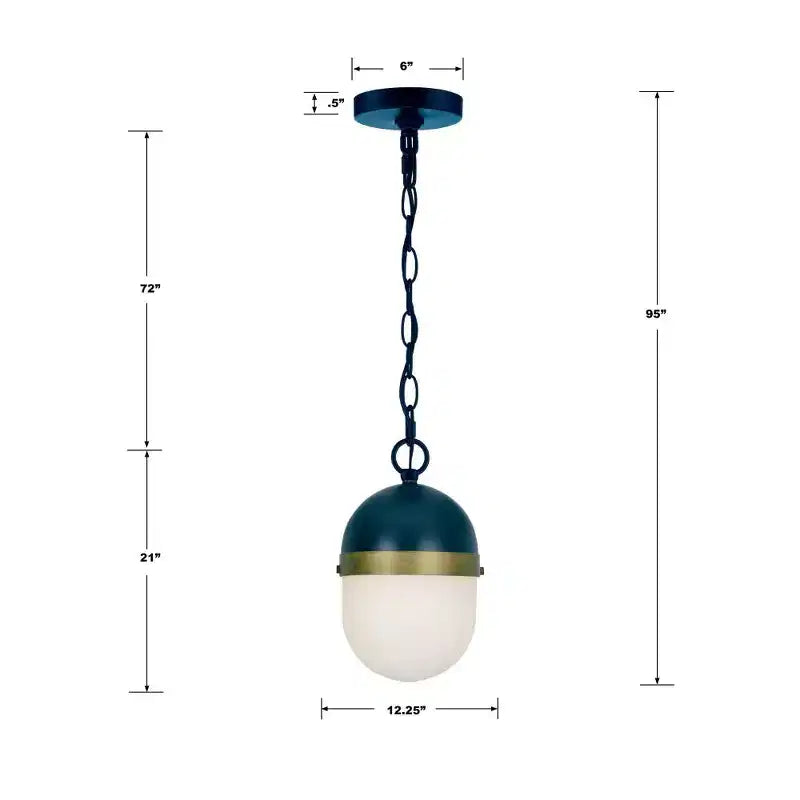 Crystorama Lighting Capsule 3 - Light Pendant in Matte Black