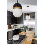 Crystorama Lighting Capsule 3 - Light Pendant in Matte Black
