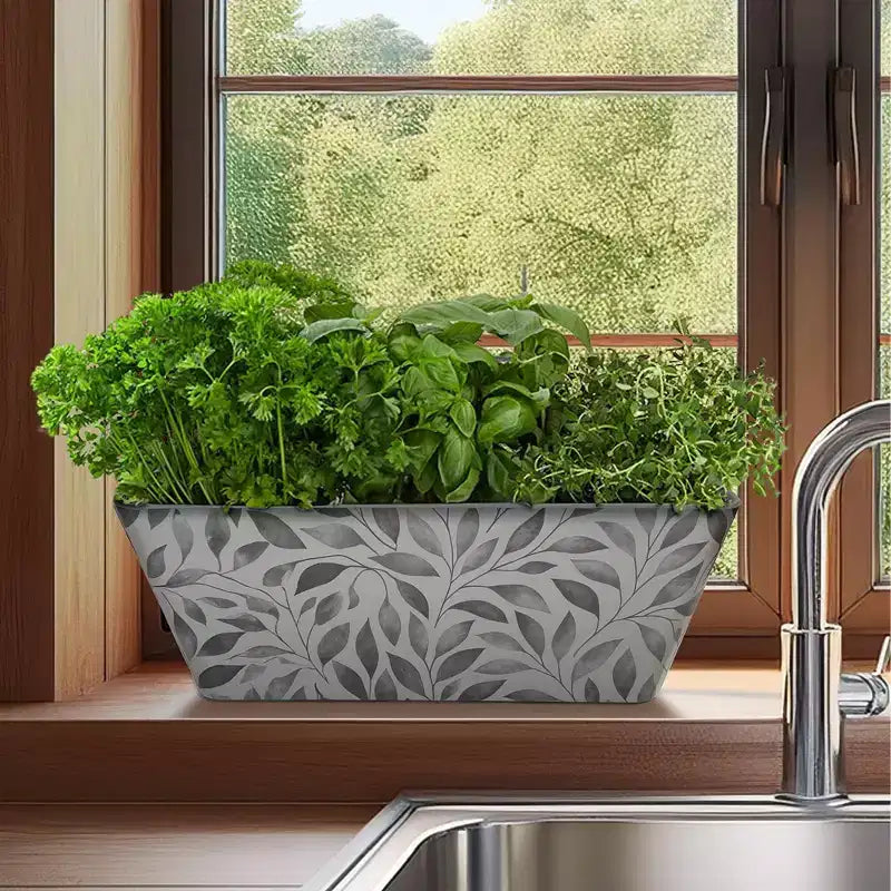 Tierra Garden 16 Rectangular Self-Watering Bamboo Planter