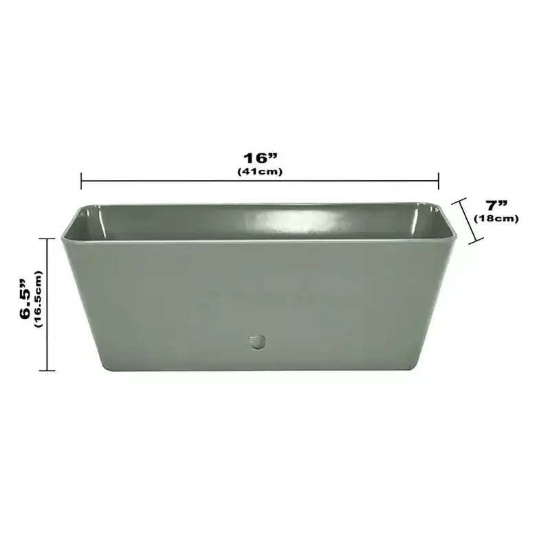 Tierra Garden 16 Rectangular Self-Watering Bamboo Planter