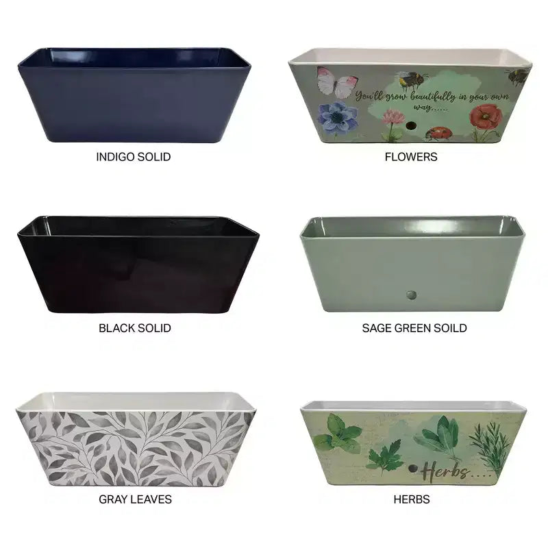 Tierra Garden 16 Rectangular Self-Watering Bamboo Planter