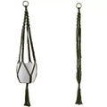 Tierra Garden 35 Macrame Plant Hanger  Boho Chic Accent, Available in Beige, Green, and Gray, Perfectly Fits 6.3 Indoor Ceramic Pot