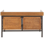 SAFAVIEH Vasilija Antique Pewter/ Light Ash Storage Bench - 33 x 15.7 x 20 - 33Wx16Dx20H