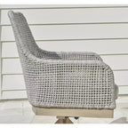 Signature Design by Ashley Seton Creek Outdoor Swivel Dining Chair (Set of 2), Gray