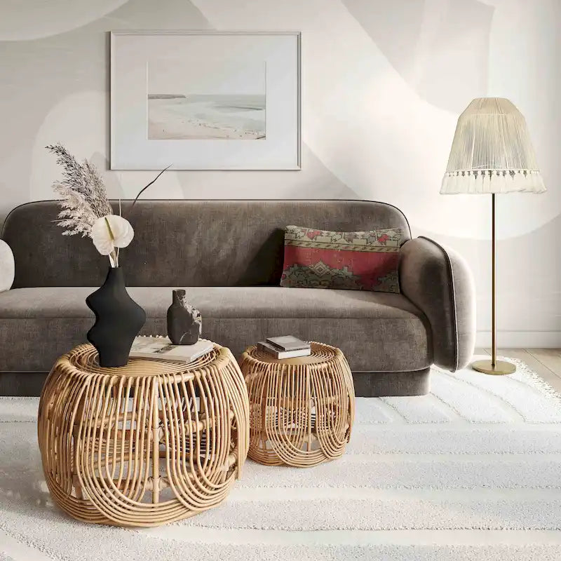 Kandor Textured Velvet Sofa - 84.7W x 34.3D x 32.1H