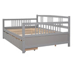 Full Size Daybed Wood Bed with Two Drawers