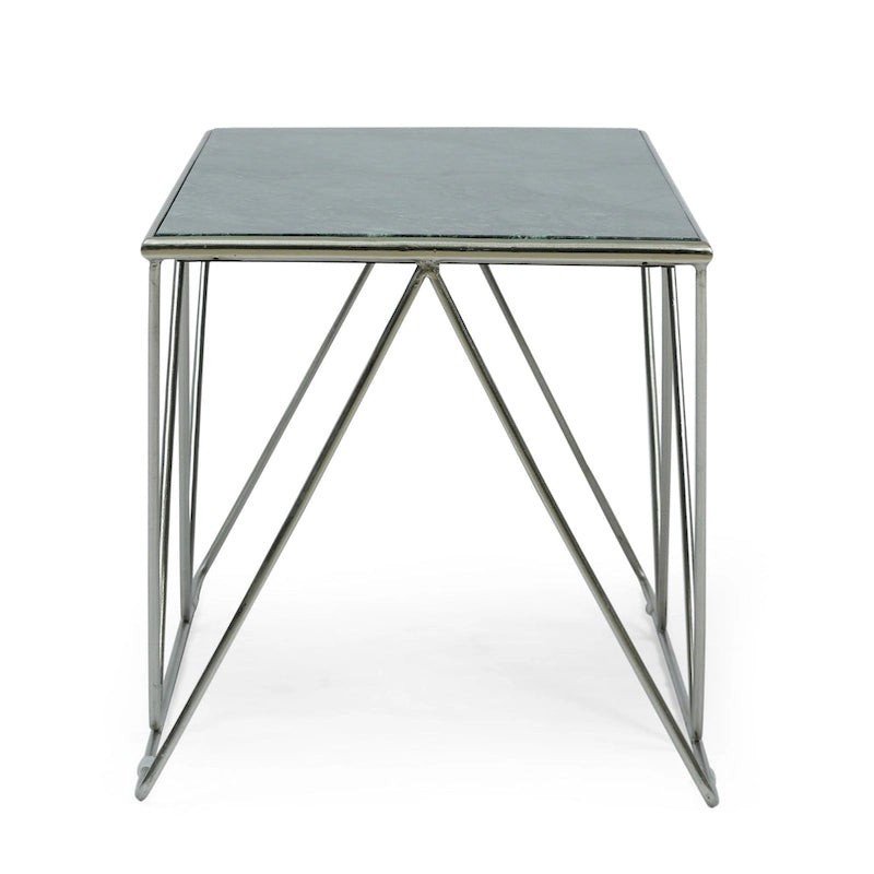 Sardis Modern Glam Handcrafted Marble Top Coffee Table by Christopher Knight Home - 37.00 L x 19.00 W x 18.00 H