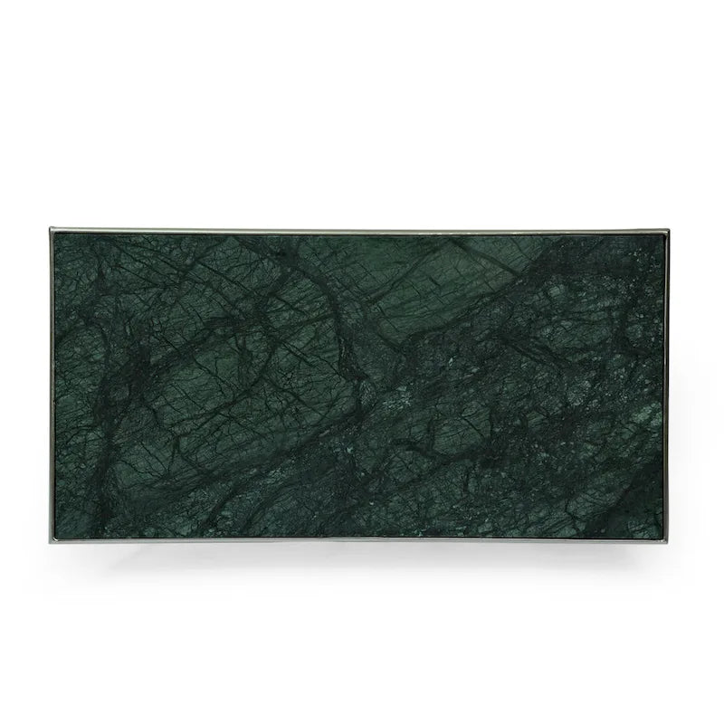 Sardis Modern Glam Handcrafted Marble Top Coffee Table by Christopher Knight Home - 37.00 L x 19.00 W x 18.00 H