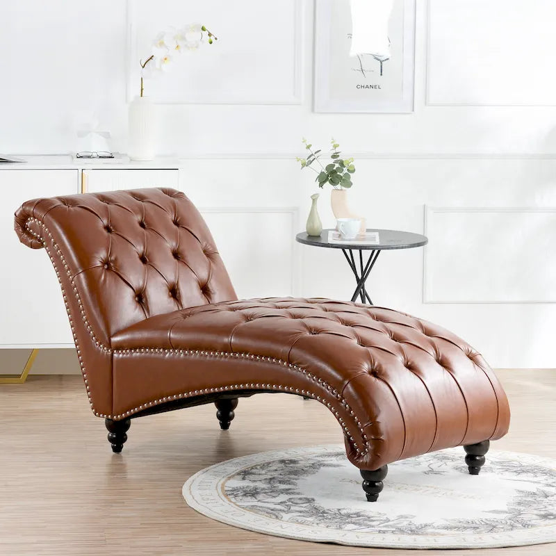 Upholstered Accent Chair with Wood Legs