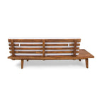 Christopher Knight Home Eulah Minimalist Wood and Fabric Left-Sided Sofa