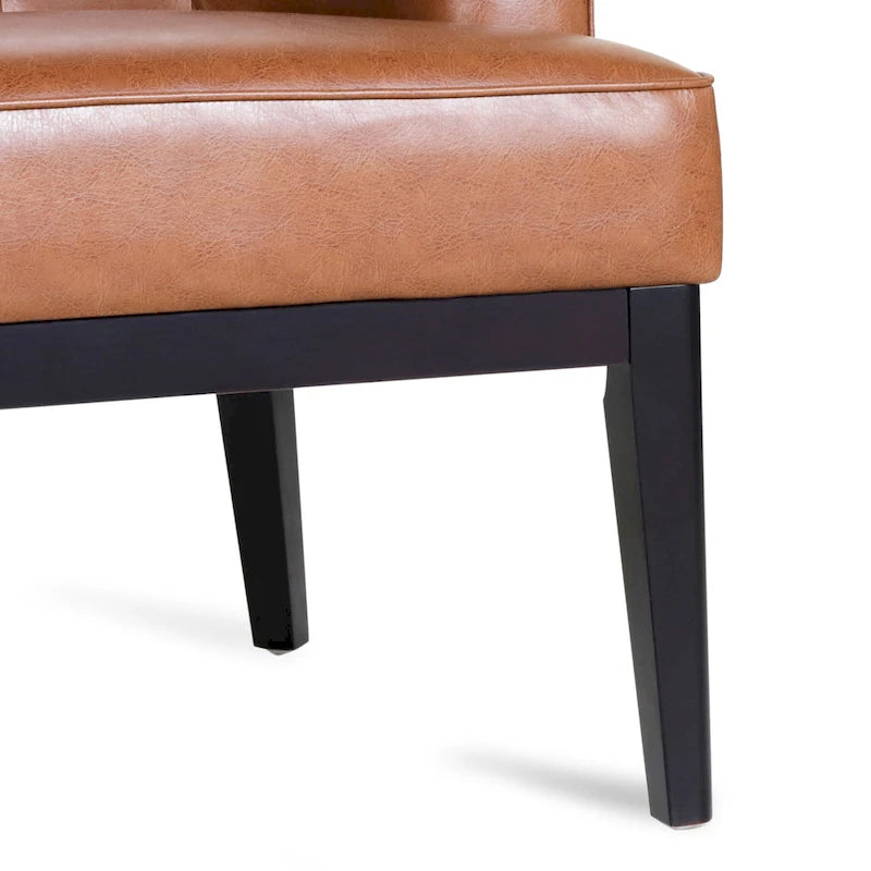 Clough Fabric or Faux Leather Tufted Accent Chair by Christopher Knight Home