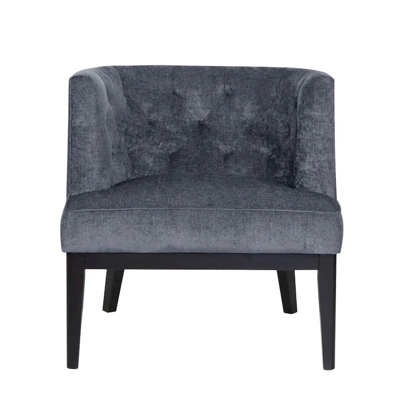 Clough Fabric or Faux Leather Tufted Accent Chair by Christopher Knight Home