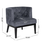 Clough Fabric or Faux Leather Tufted Accent Chair by Christopher Knight Home