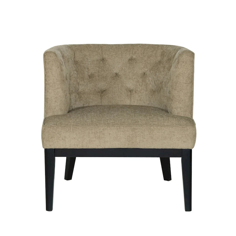 Clough Fabric or Faux Leather Tufted Accent Chair by Christopher Knight Home
