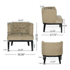 Clough Fabric or Faux Leather Tufted Accent Chair by Christopher Knight Home