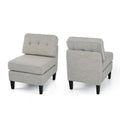 Crowningshield Fabric Slipper Chairs (Set of 2) by Christopher Knight Home