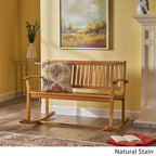 Amina Acacia Wood Patio Glider by Christopher Knight Home