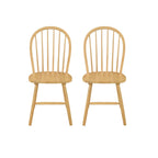 Declan Farmhouse High Back Spindle Dining Chairs (Set of 2) by Christopher Knight Home - 36H
