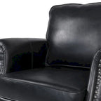 Dowd Faux Leather Club Chair with Nailhead Trim by Christopher Knight Home