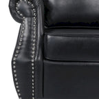 Dowd Faux Leather Club Chair with Nailhead Trim by Christopher Knight Home