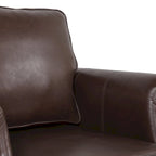 Dowd Faux Leather Club Chair with Nailhead Trim by Christopher Knight Home