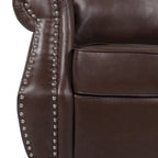 Dowd Faux Leather Club Chair with Nailhead Trim by Christopher Knight Home